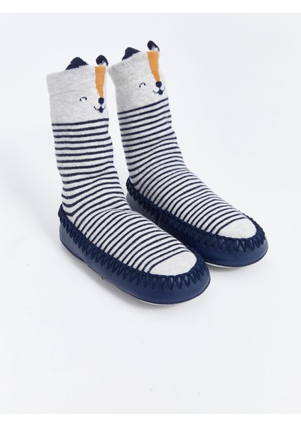 Yeni Sezon Baskılı Erkek Bebek Ev Çorabı