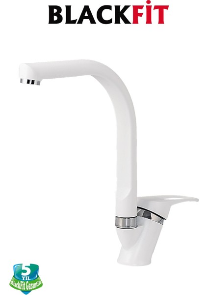 Beyaz Mix Mutfak Bataryası Çift Su Grişli Çeşme Eviye Bataryası Mutfak Çeşmesi