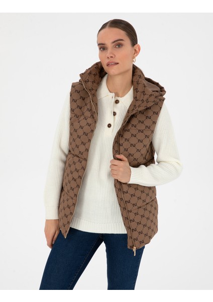 Kadın Bej Regular Fit Yelek 50313957-VR011