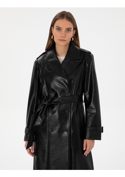 Kadın Siyah Regular Fit Kaban 50310283-VR046 modelleri