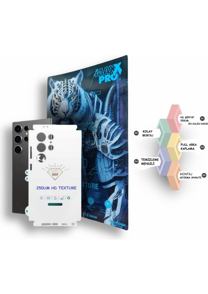 Honor Magic V2 Ultimate Uyumlu Nano Arka Kaplama Şeffaf Hd Esnek 250UM Kalın - Maxxpro