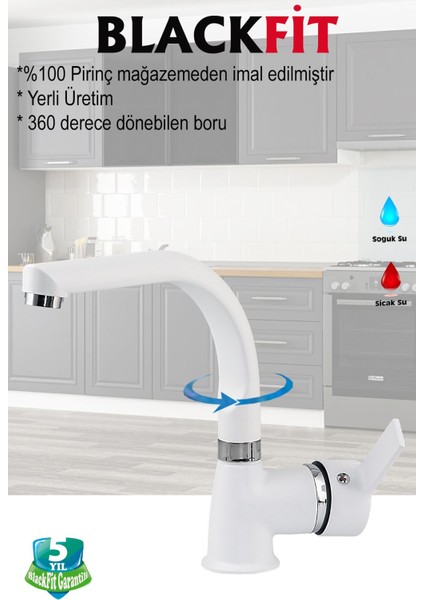 Beyaz Delta Lavabo Bataryası Banyo Bataryası Çift Su Girişli Lavabo Musluğu Çeşme 5 Yıl Garantili fiyatları