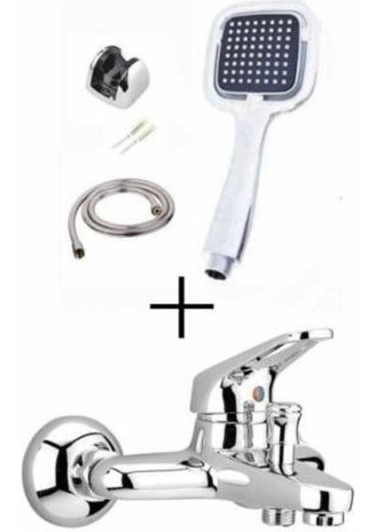 Banyo Bataryası Duş Seti Kare Siyah Duş Başlığı Batarya Seti / 5 Yıl Garantili fiyatları