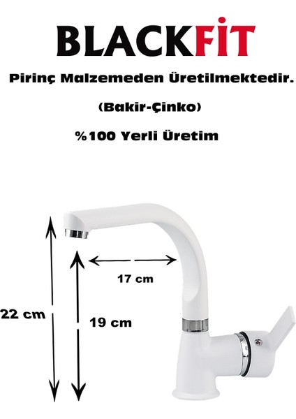 Beyaz Delta Lavabo Bataryası Banyo Bataryası Çift Su Girişli Lavabo Musluğu Çeşme 5 Yıl Garantili modelleri
