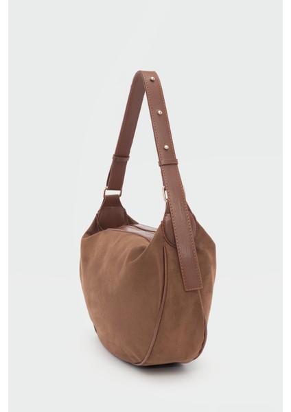 Poppin Süet Omuz Çantası Taba fiyatları