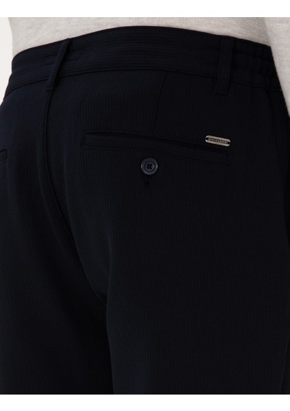 Erkek Lacivert Slim Fit Kanvas Pantolon 50309926-VR033