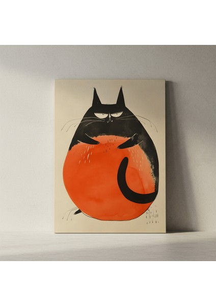 Kedi İllüstrasyonu Soyut Sanat Tablosu fiyatları
