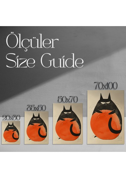 Kedi İllüstrasyonu Soyut Sanat Tablosu modelleri