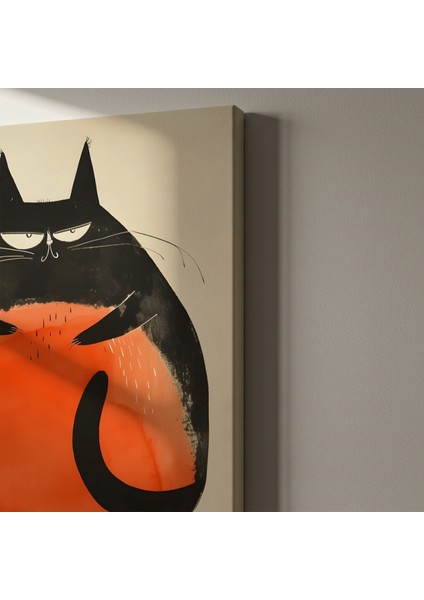 Kedi İllüstrasyonu Soyut Sanat Tablosu indirimleri