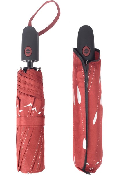 Damla Desenli Fiberglass Güçlü Mekanizma Tam Otomatik Kadın Şemsiye fırsatları