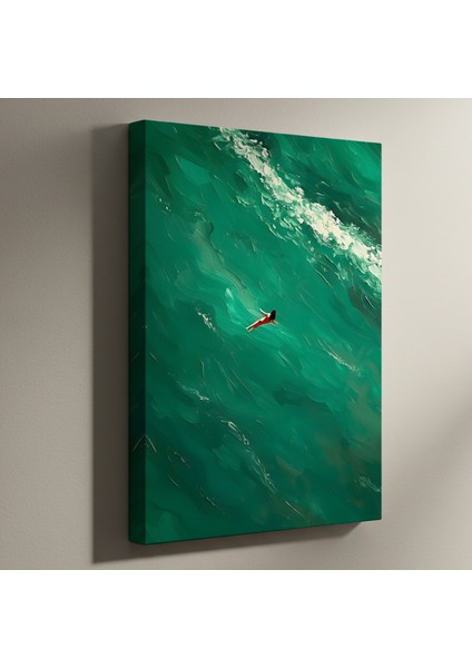 Akrilik Boya Tekniğiyle Gerçekleştirilmiş Soyut Deniz Manzarası Tablosu