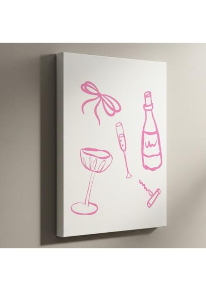 Pembe Tonlarda Illüstrasyon Tablosu