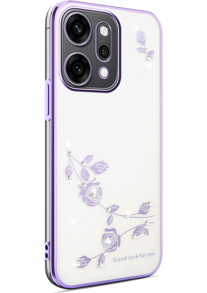 Oppo RENO14 Pro 5g Çiçek Yapay Dekorlu Tpu Telefon Kılıfı (Yurt Dışından)