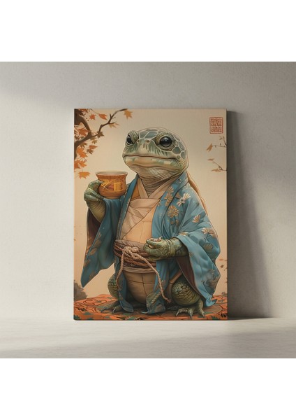 Japon Tarzı Kaplumbağa Illüstrasyon Tablosu fiyatları