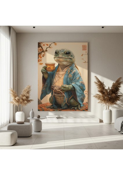 Japon Tarzı Kaplumbağa Illüstrasyon Tablosu fırsatları