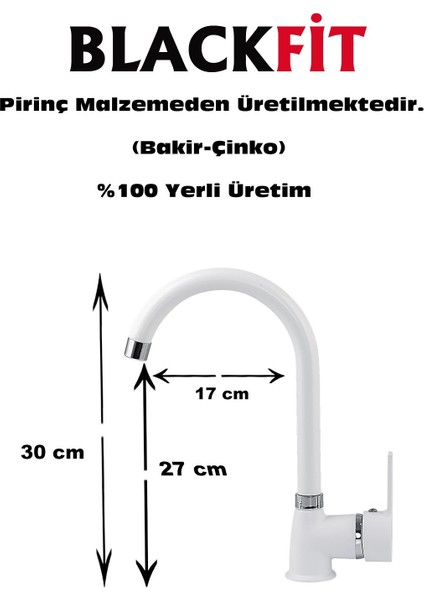 Beyaz Delta Eviye Bataryası Mutfak Bataryası Çift Su Girişli Mutfak Musluğu 5 Yıl Garantili modelleri