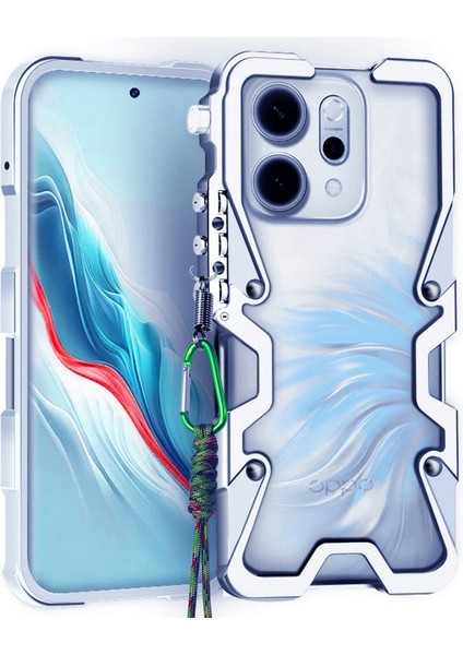Oppo RENO14 Pro 5g Tampon Kılıf Alüminyum Alaşımlı Metal Telefon Kılıfı ve Kayışı (Yurt Dışından)
