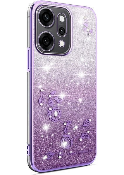 Oppo RENO14 Pro 5g Çiçek Tpu Esnek Degrade Telefon Kılıfı (Yurt Dışından)