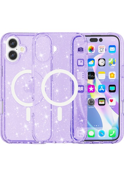 iPhone 17 Simli Toz Pc + Tpu Telefon Kılıfı Magsafe ile Uyumlu (Yurt Dışından) fiyatları