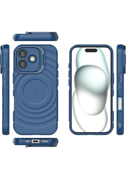 iPhone 17 Pc Kickstand Dalgalı Doku Tpu Telefon Kılıfı Magsafe ile Uyumlu (Yurt Dışından) fırsatları
