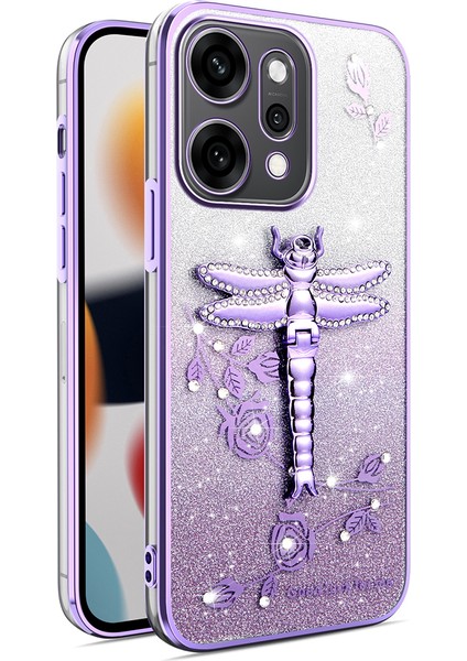 Oppo RENO14 Pro 5g Dragonfly Kickstand Tpu Simli Telefon Kılıfı (Yurt Dışından)