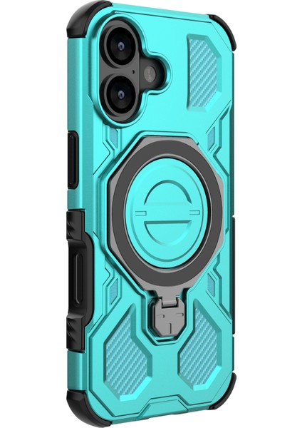 iPhone 17 Manyetik Kılıf, Döndürülebilir Metal Ayaklı Darbeye Dayanıklı Pc + Tpu Telefon Arka Kapağı (Yurt Dışından) fırsatları