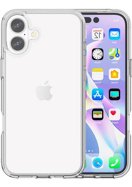iPhone 17 Pc + Tpu Darbeye Dayanıklı Şeffaf Telefon Kılıfı (Yurt Dışından)