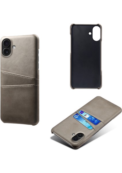 iPhone 17 Çift Kart Yuvalı Pu Deri + Sert Pc Telefon Kılıfı (Yurt Dışından) fiyatları