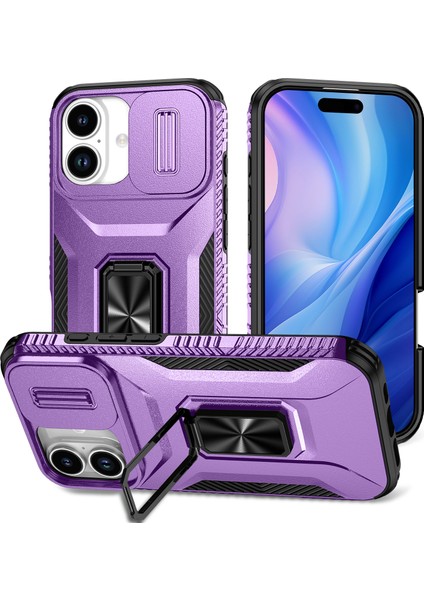 iPhone 17 Camshield Kickstand Tpu + Pc Kaymaz Telefon Kılıfı (Yurt Dışından)