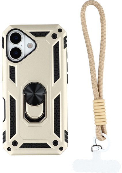 iPhone 17 Ayaklı Pc + Bilek Kayışlı Tpu Telefon Kılıfı (Yurt Dışından)