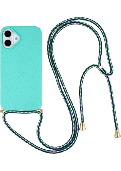 iPhone 17 Biyolojik Olarak Parçalanabilir Buğday Samanı + Tpu Çevre Dostu Telefon Kılıfı ve Kordon (Yurt Dışından)