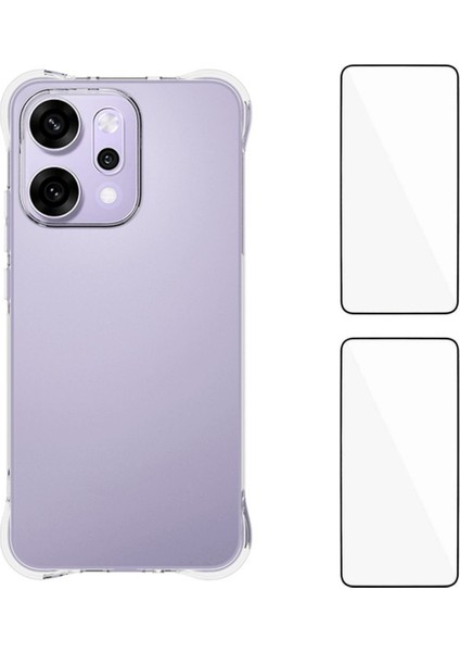 Oppo RENO14 Pro 5g Tpu Kılıf Telefon Kılıfı 2 Adet Temperli Cam Filmli (Yurt Dışından)