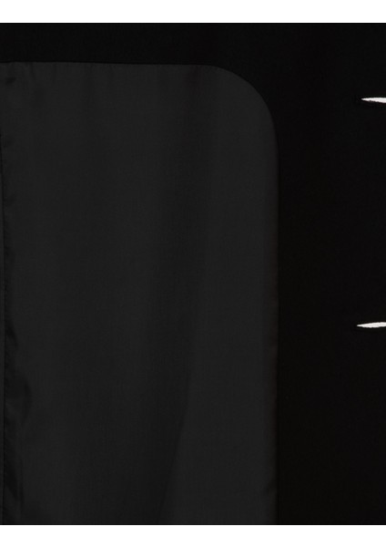 Erkek Siyah Ex. Slim Fit Kaşe Kaban 50314200-VR046