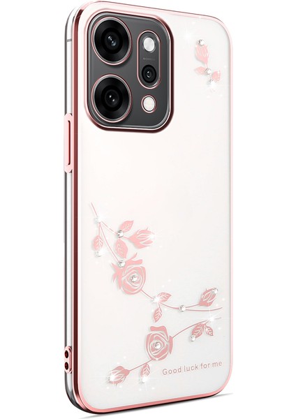 Oppo RENO14 Pro 5g Çiçek Yapay Dekorlu Tpu Telefon Kılıfı (Yurt Dışından)