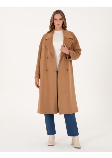 Kadın Camel Comfort Fit Kaşe Kaban 50308955-VR015 modelleri