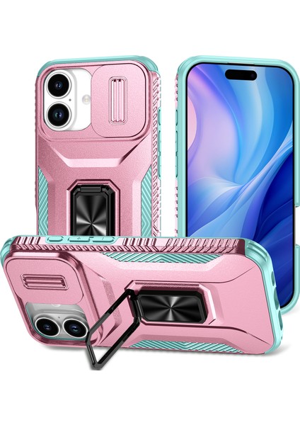 iPhone 17 Camshield Kickstand Tpu + Pc Kaymaz Telefon Kılıfı (Yurt Dışından)