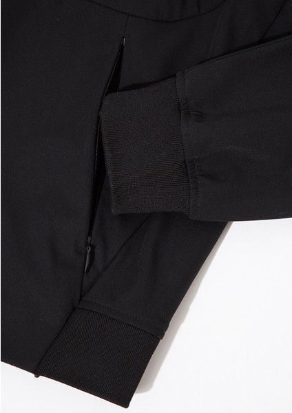 Su İtici Dik Yaka Siyah Ceket 0110361-900