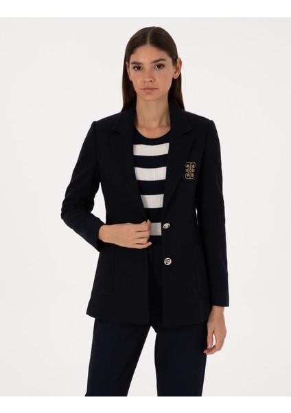 Kadın Lacivert Slim Fit Ceket 50310085-VR033