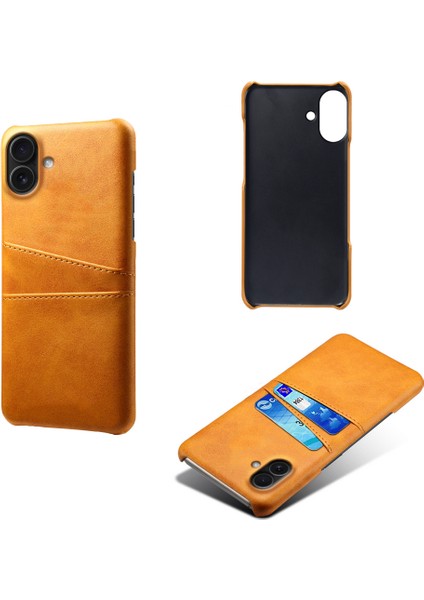 iPhone 17 Çift Kart Yuvalı Pu Deri + Sert Pc Telefon Kılıfı (Yurt Dışından) fiyatları