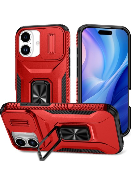 iPhone 17 Camshield Kickstand Tpu + Pc Kaymaz Telefon Kılıfı (Yurt Dışından)