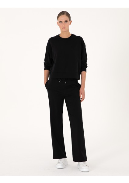 Kadın Siyah Loose Fit Eşofman Altı 50314964-VR046