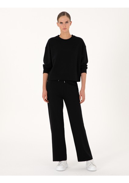 Kadın Siyah Loose Fit Eşofman Altı 50314964-VR046 modelleri