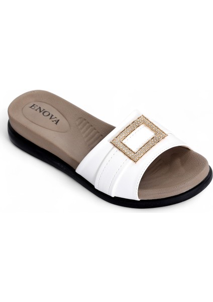 Gün Boyu Rahatlık Sağlayan, Tokalı Tasarımlı ve Kaliteli Malzemeden Üretilmiş Kadın Ortopedik Terlik fiyatları