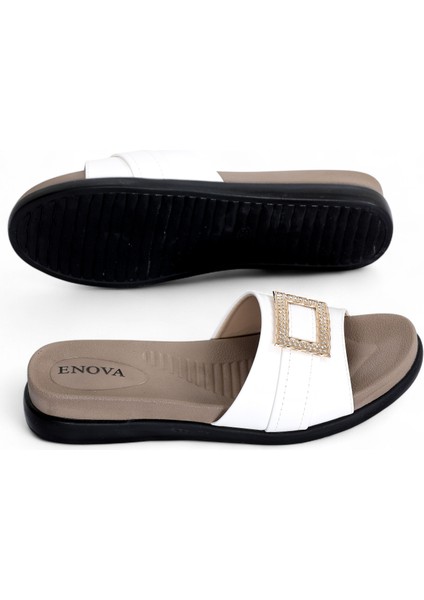 Gün Boyu Rahatlık Sağlayan, Tokalı Tasarımlı ve Kaliteli Malzemeden Üretilmiş Kadın Ortopedik Terlik modelleri