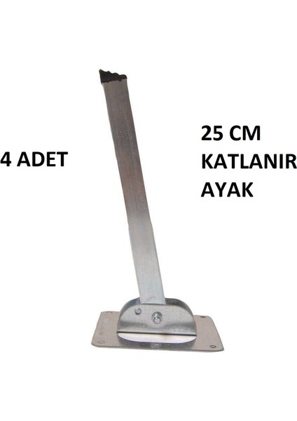 Yılmaz Sünger 4 Adet Katlanır Metal Sofra Ayağı-Katlanır Ayak 25 cm