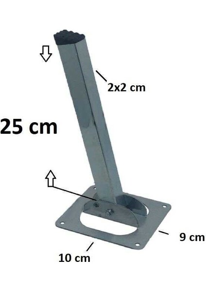 Yılmaz Sünger 4 Adet Katlanır Metal Sofra Ayağı-Katlanır Ayak 25 cm fiyatları