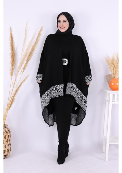 17017 Etnik Desen Panço Siyah modelleri