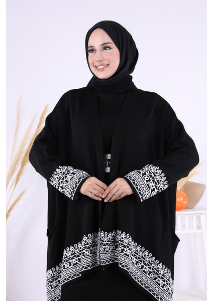 17017 Etnik Desen Panço Siyah indirimleri