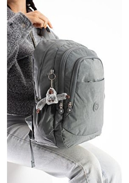 Mega Boy Gri Unisex Ayarlanabilir Ortapedik Askılı Çok Bölmeli Okul Çantası