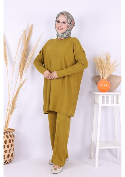 Triko Tunik Pantolon Takım 17035 Yağ Yeşili fiyatları